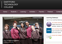 Daretford Tchnology College web site screenshot